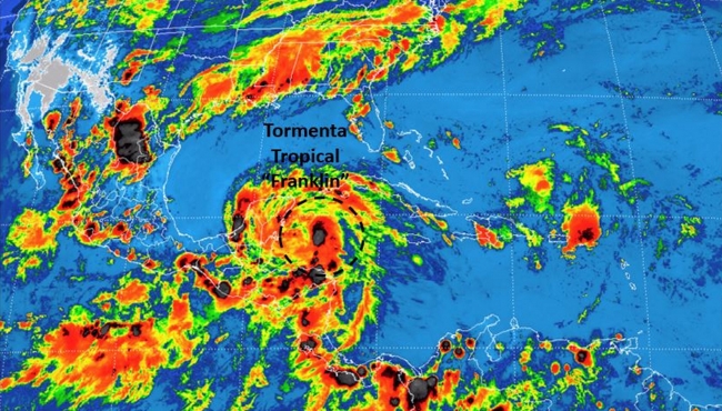Yucatán y Campeche, en alerta máxima por tormenta tropical Franklin