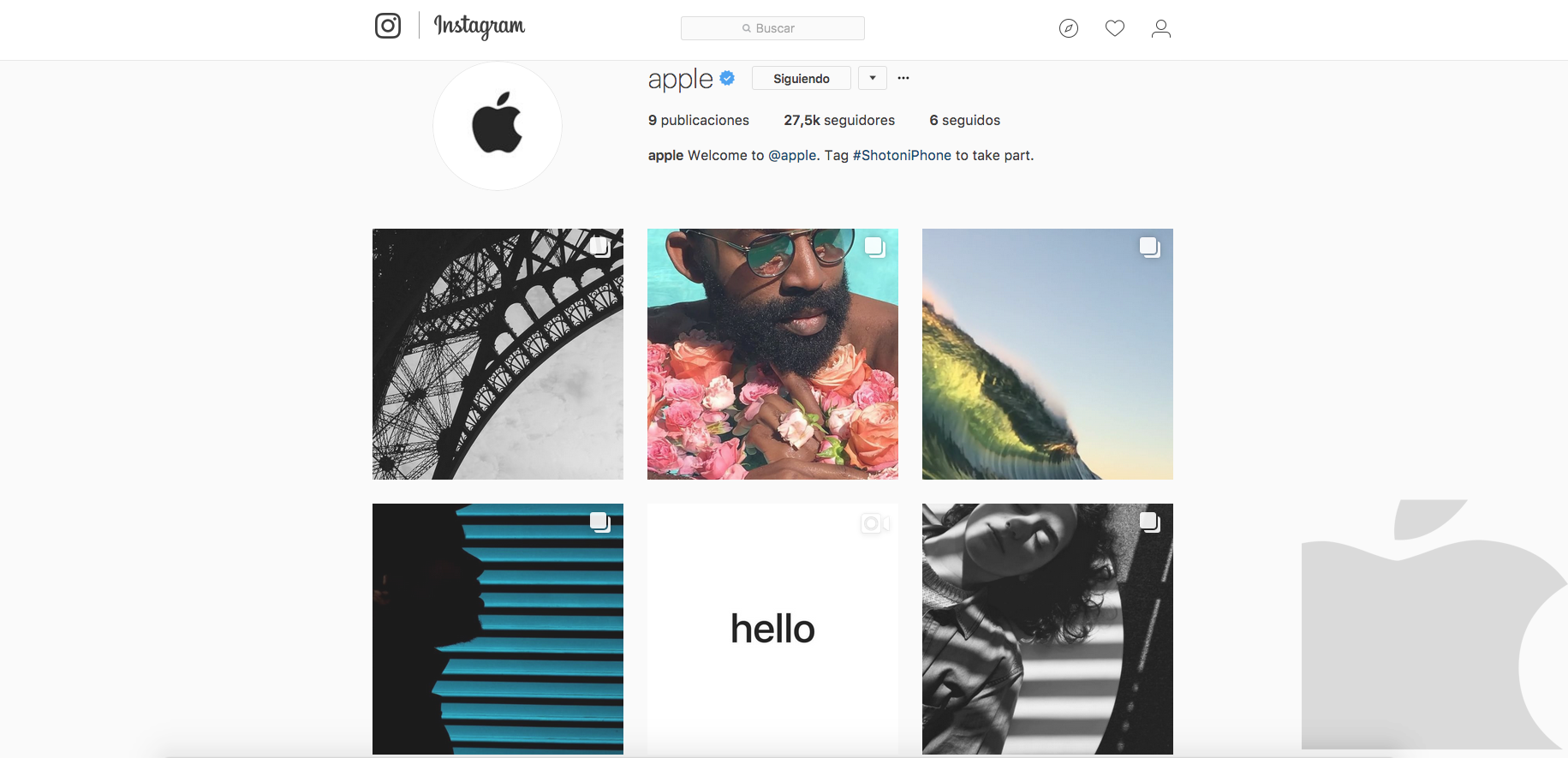 Apple estrena cuenta en Instagram