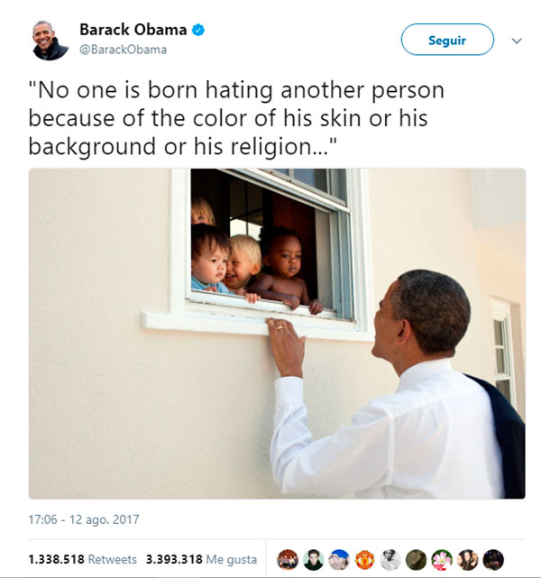 Tweet de Obama con cita de Mandela, récord de “likes” en Twitter