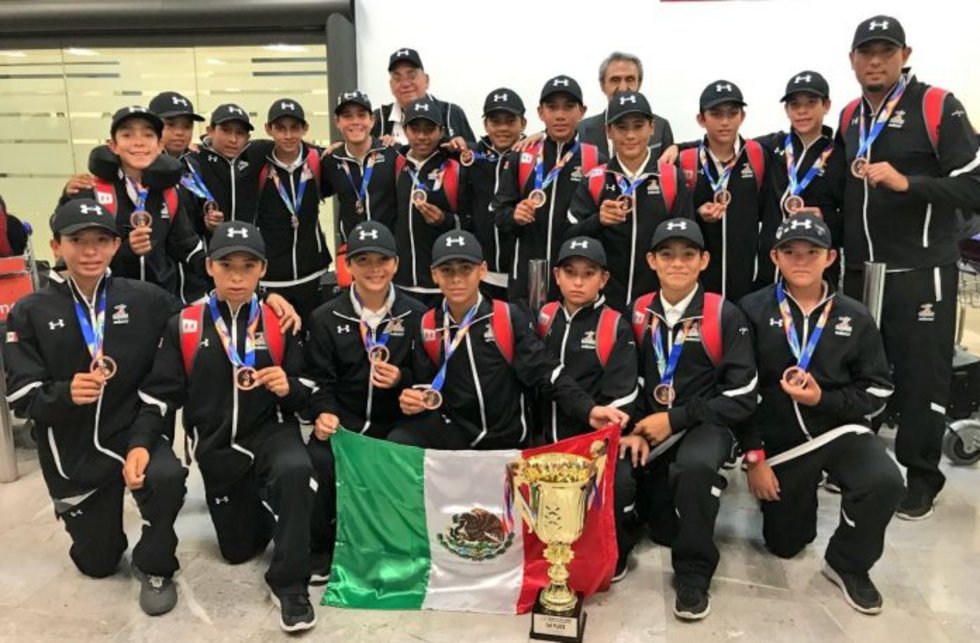 Selección Sub 12 de beisbol regresa a México con la medalla de bronce