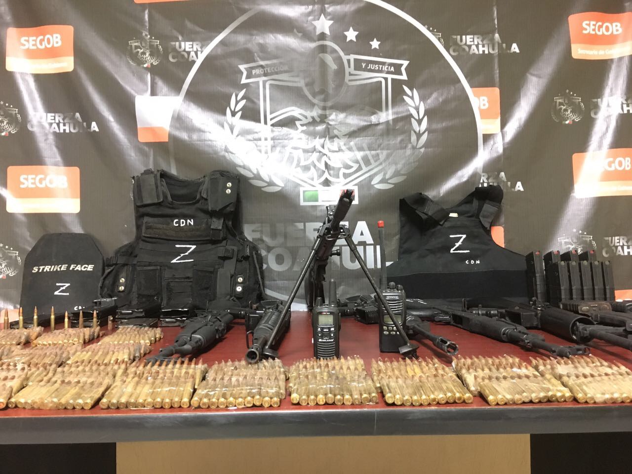 Asegura Fuerza Coahuila <br>arsenal en Acuña