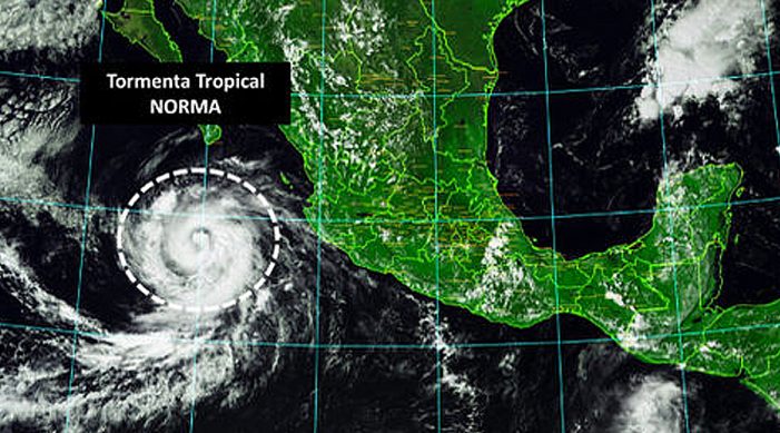 Tormenta Norma afectará con lluvias al noroeste y occidente del país