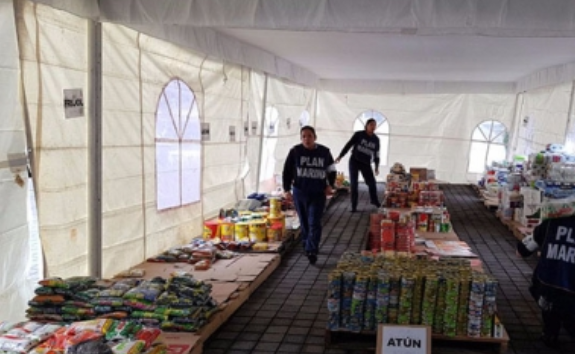 Secretaría de Marina traslada ayuda humanitaria a Salina Cruz