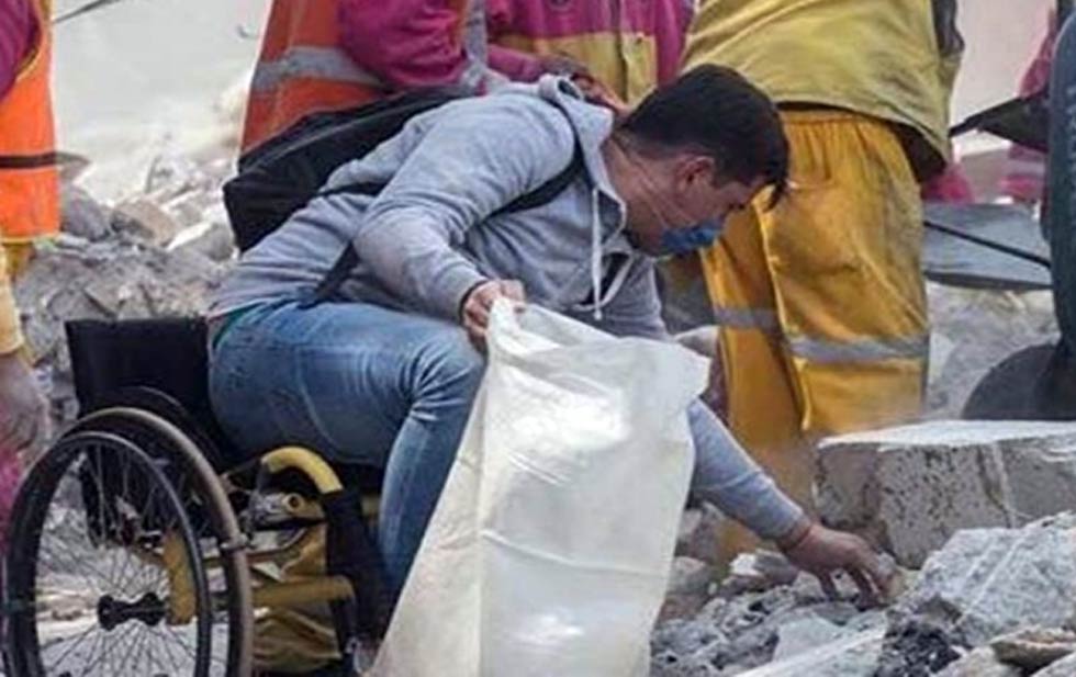 Él es Edy, el héroe en silla de ruedas que impactó al país