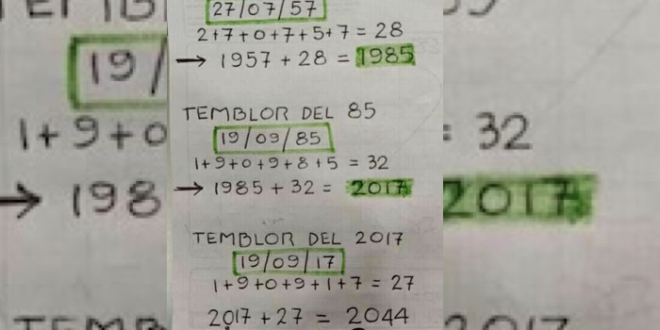 Suma de las fechas de los sismos en México se vuelve viral en las redes