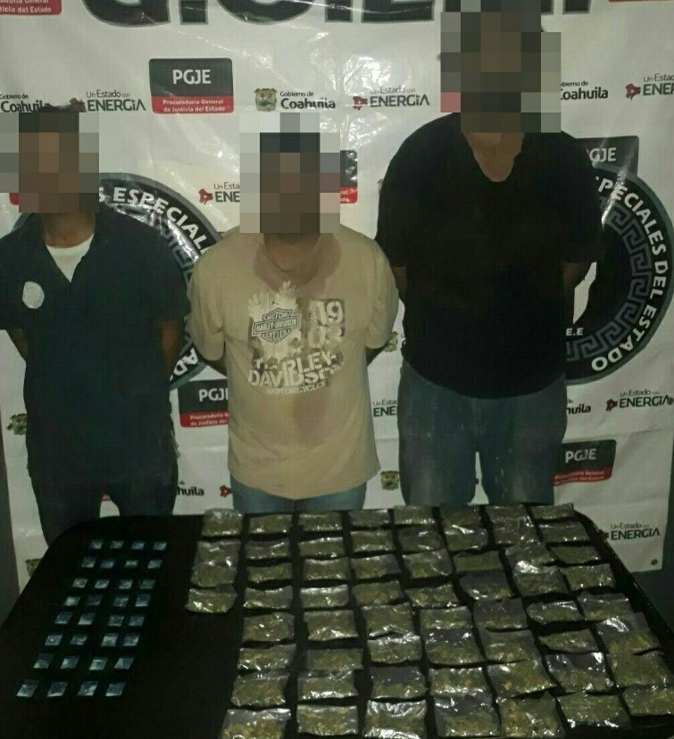 Detienen elementos de la PJGE a 14 sujetos en posesión de marihuana, cristal y heroína