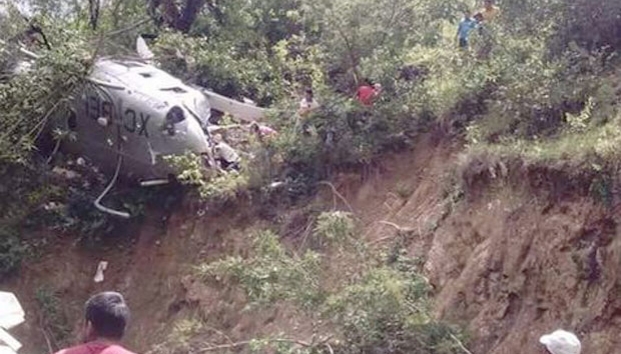 Helicóptero que llevaba víveres cae en Oaxaca