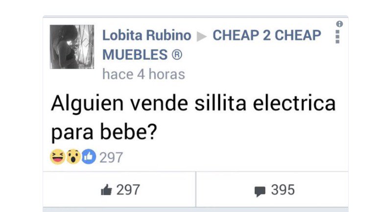 Tunden a mujer por pedir “una silla eléctrica para bebé” en Facebook
