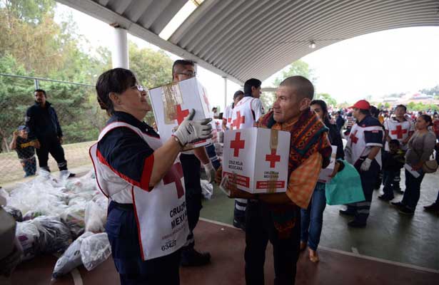 Cruz Roja mexiquense entrega 252 toneladas de ayuda a damnificados