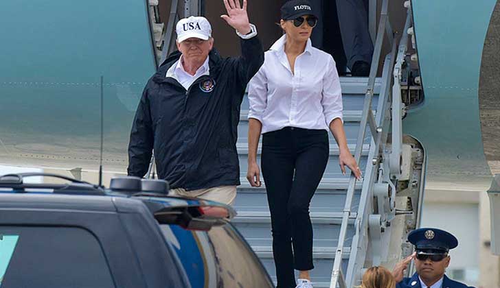 Trump llega a Puerto Rico en medio de polémica