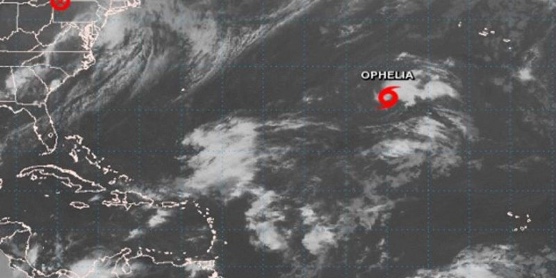 Tormenta Ophelia se forma en el Atlántico
