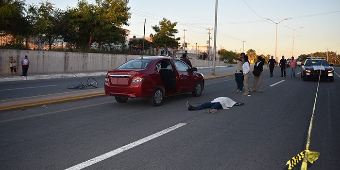 Muere ciclista atropellado por estudiante en Monclova