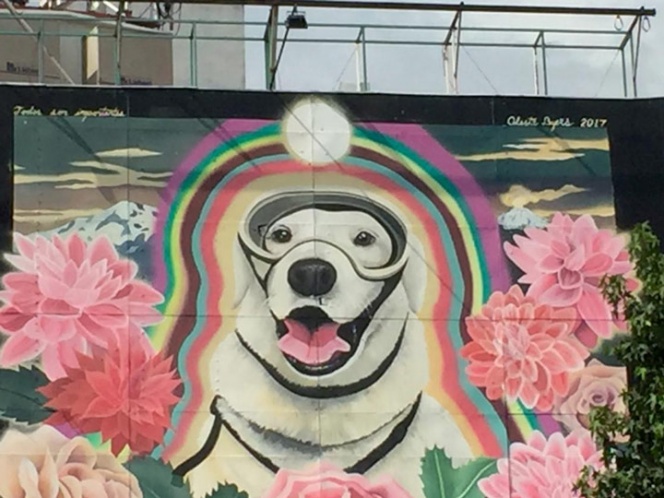 Dedican mural a ‘Frida’ en la Fuente de Cibeles de la CDMX