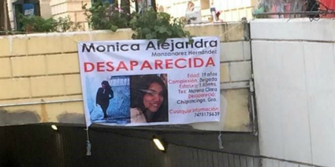 Aparece viva joven de Guerrero reportada como desaparecida