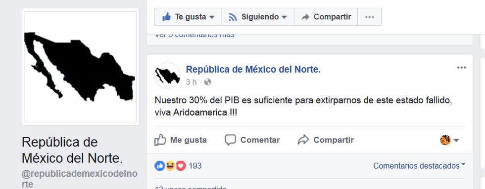 En redes sociales, piden un “norte independiente del centro”