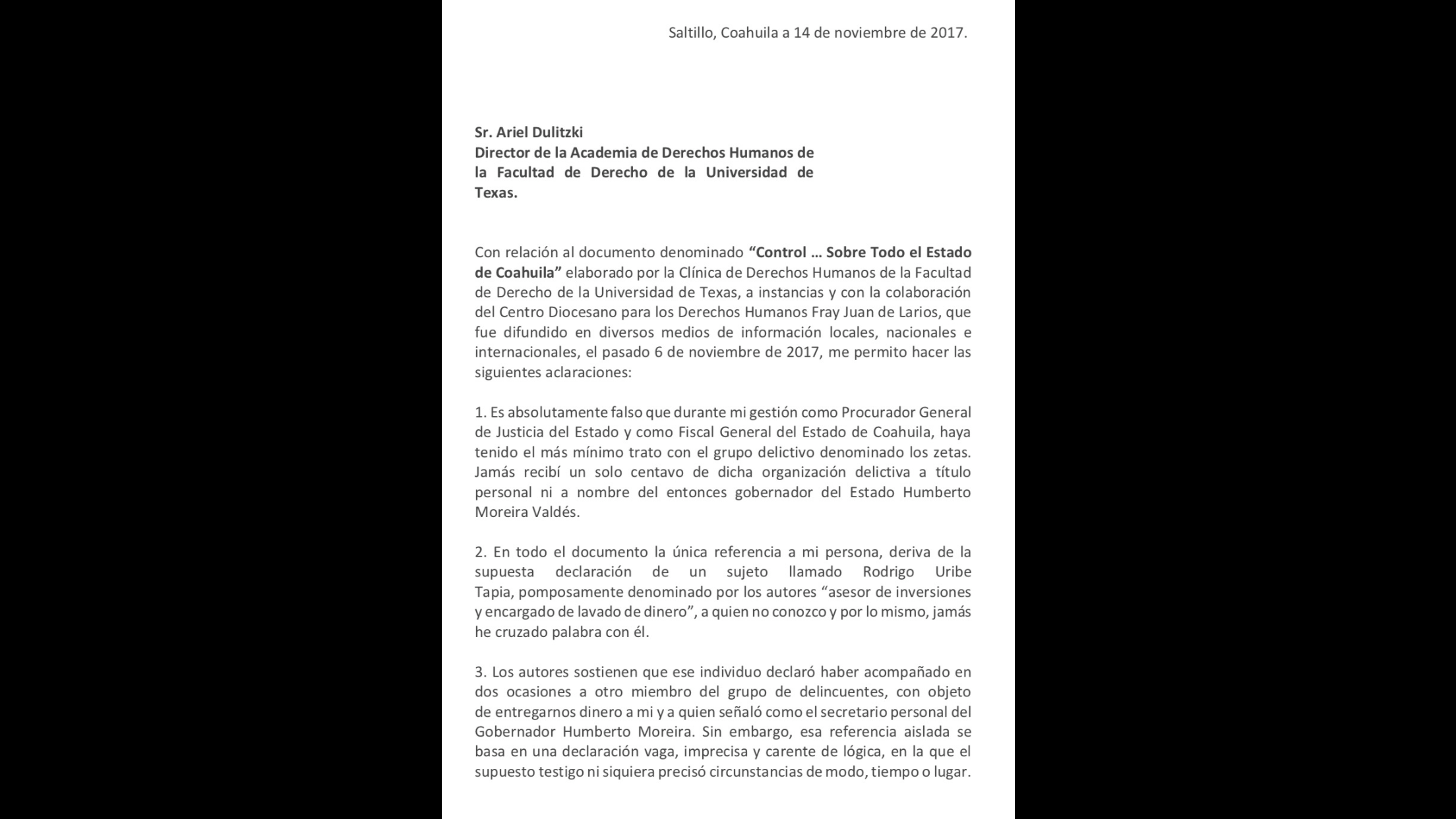 Refuta ex procurador a autor de <br>“estudio” sobre Zetas en Coahuila