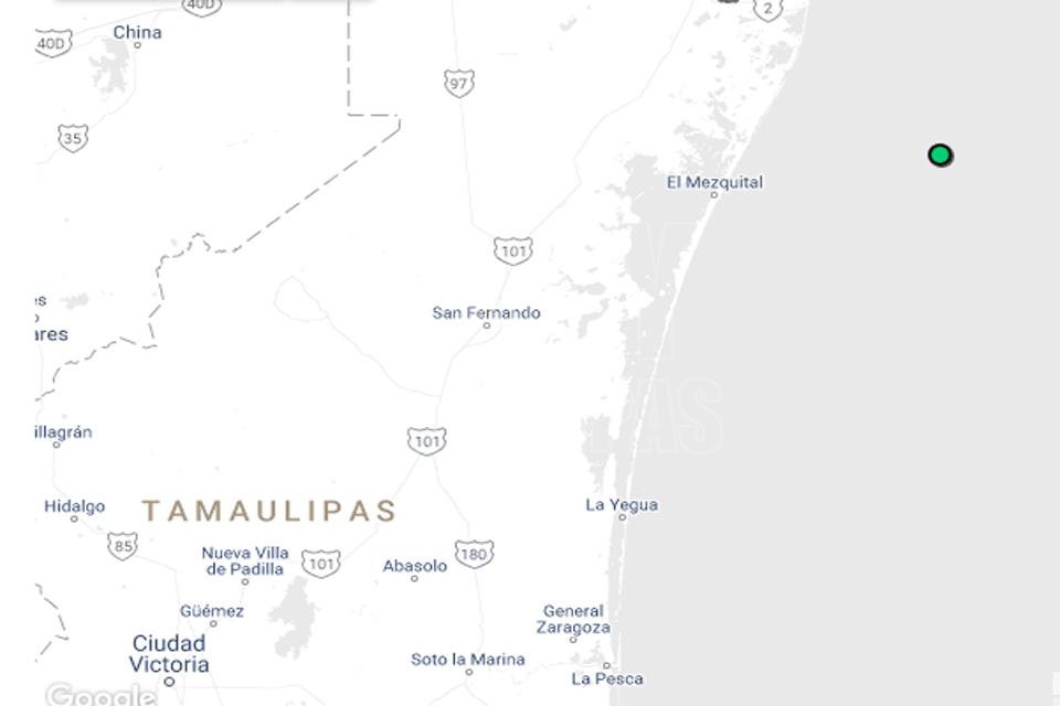 Reportan sismo de 3.9 grados en Matamoros, Tamaulipas