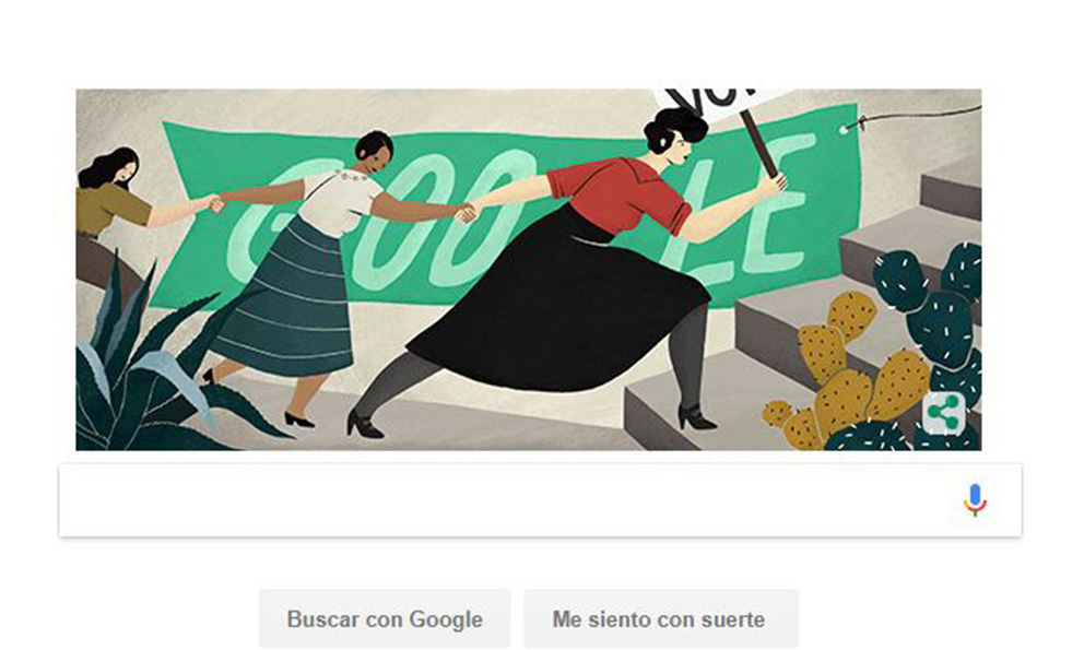Google celebra a Elvira Carrillo Puerto, defensora del voto femenino