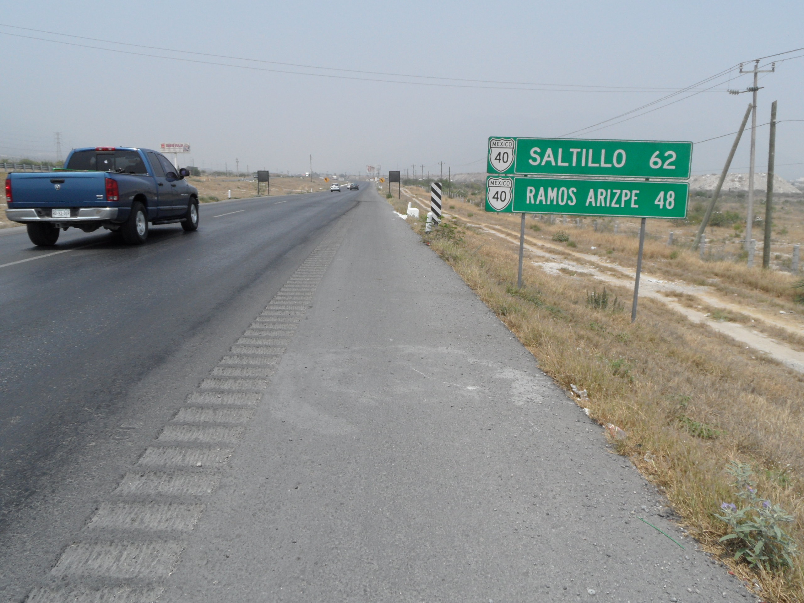 Circulación fluida en carretera Saltillo-Monterrey