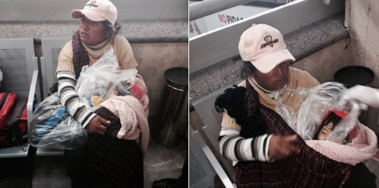 Mujer intentaba trasladar en autobús el cuerpo de su hijo envuelto en cobijas y bolsas