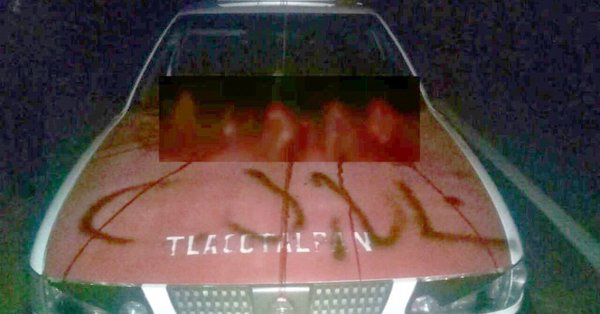 CJNG deja cinco cabezas humanas sobre un taxi en Veracruz