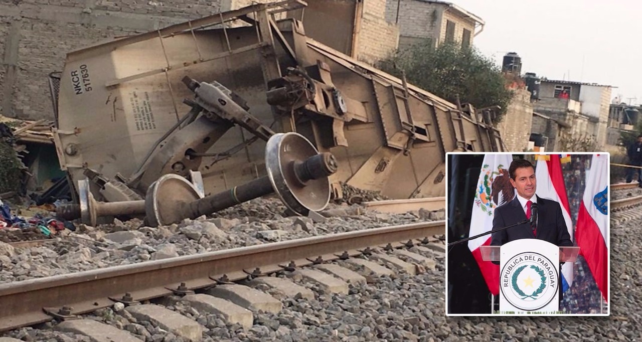 Lamenta Peña Nieto muertes por descarrilamiento de tren en Ecatepec