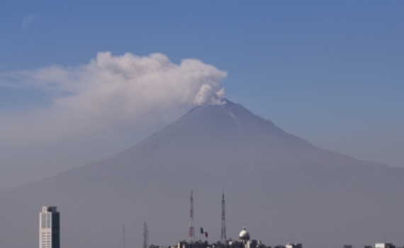 Popocatépetl presenta 38 exhalaciones de baja intensidad