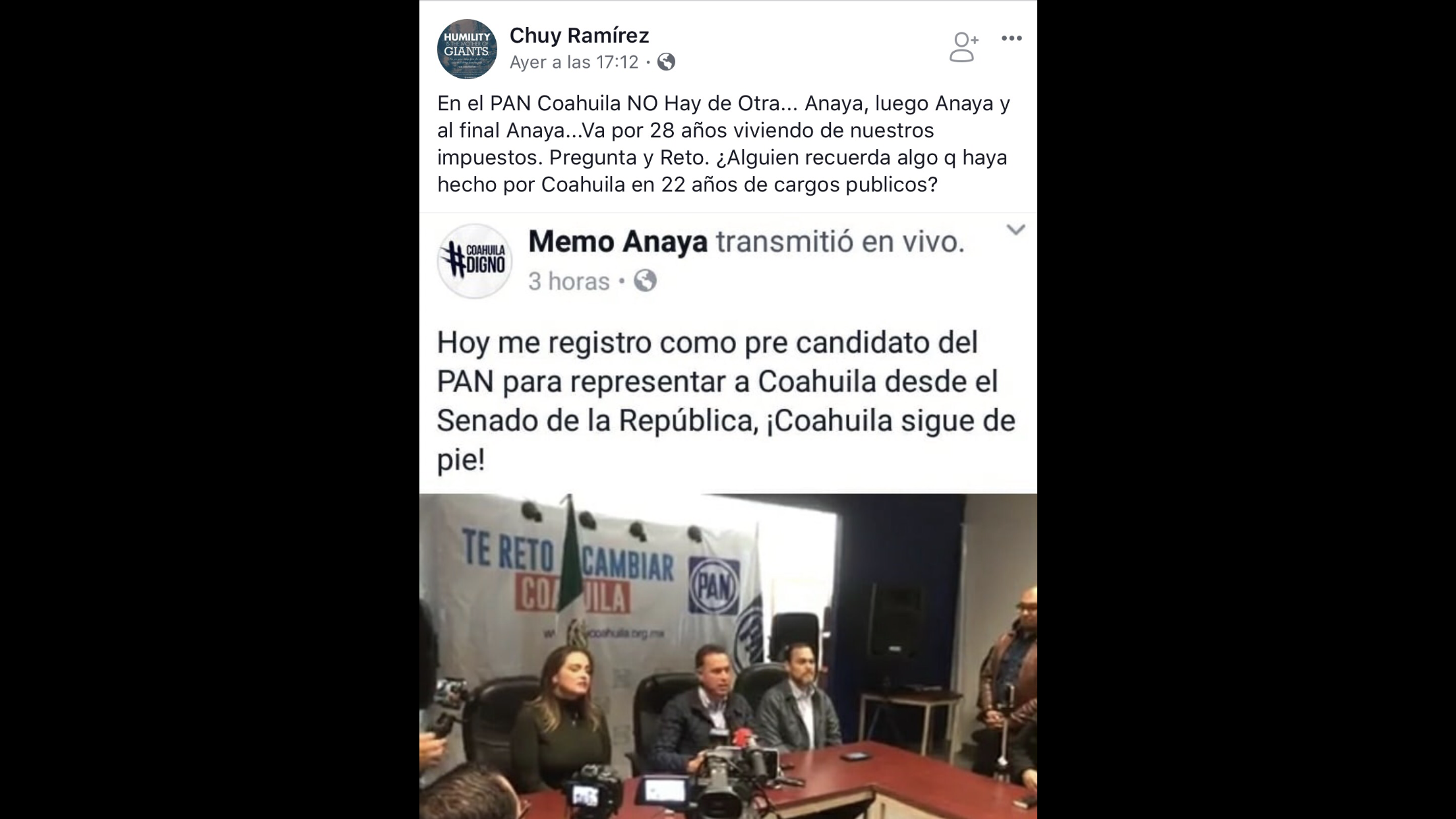 ¿Qué has hecho por Coahuila, Anaya?, <br>cuestiona ex diputado panista a Memo