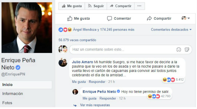 Peña Nieto responde a usuarios de Facebook