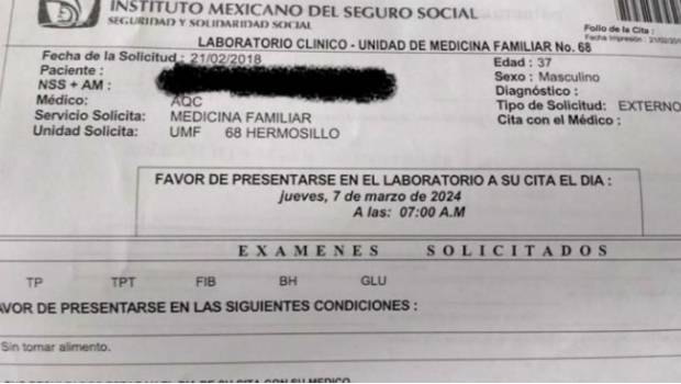 Le dan cita en el IMSS hasta el 2024