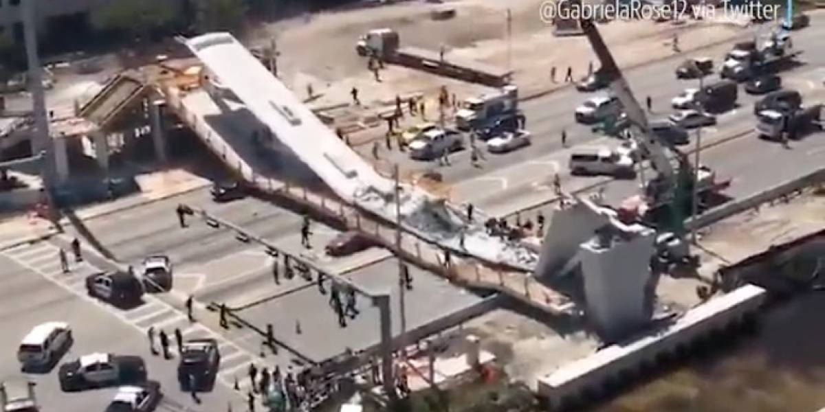 Colapsa puente en Miami y reportan varias muertes