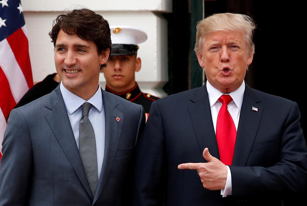 Trump y Trudeau conversan sobre TLCAN e imposición de aranceles