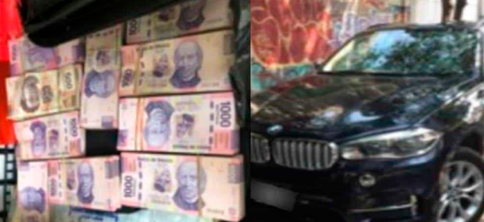 Policías detienen a dos hombres con un millón de pesos