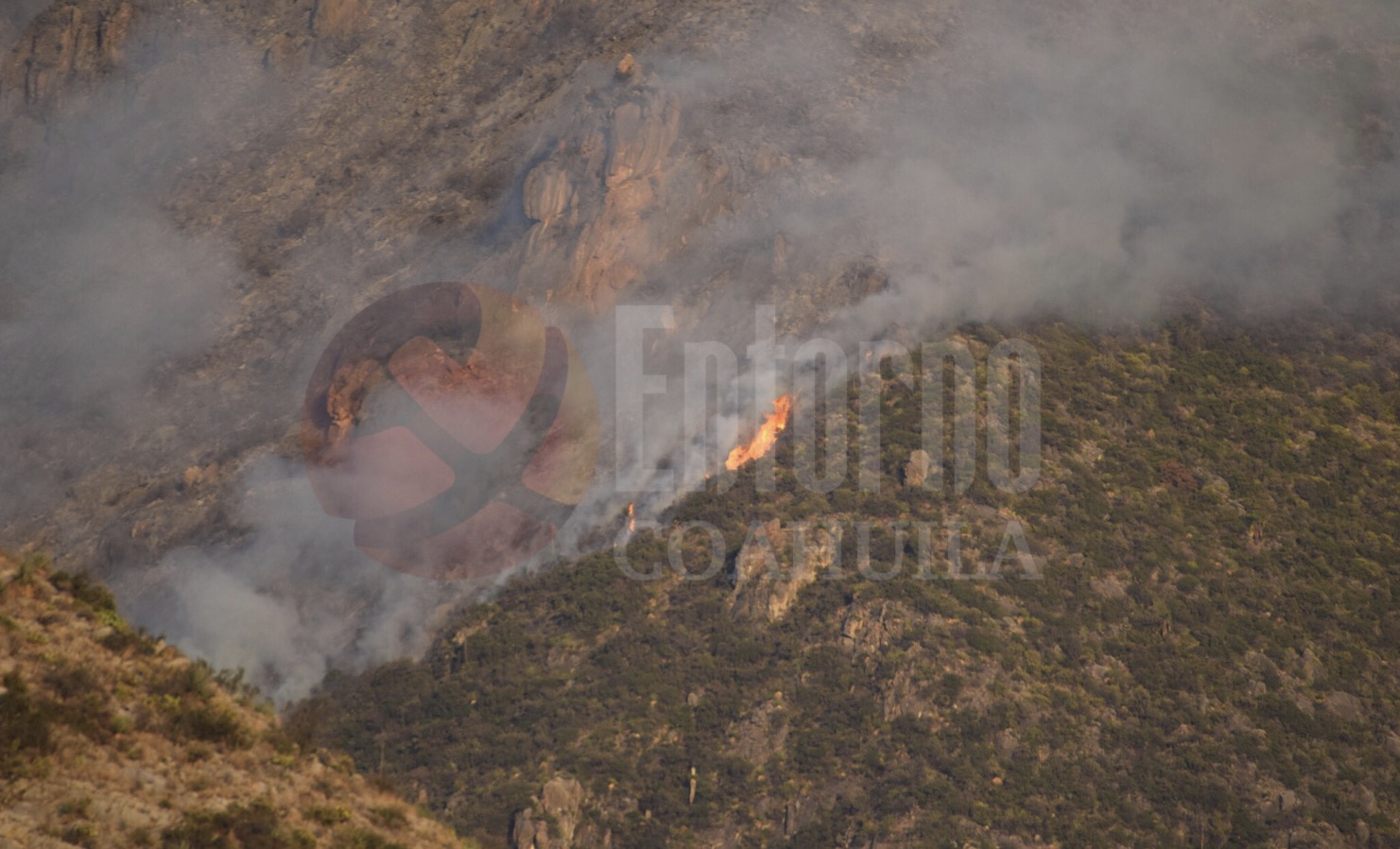 Combaten incendio en sierra Zapalinamé; <br>caen 5 jóvenes como presuntos culpables