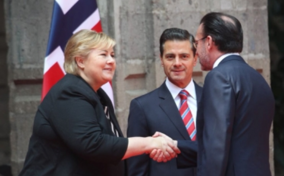 Peña Nieto recibe a Primera Ministra de Noruega, Erna Solberg