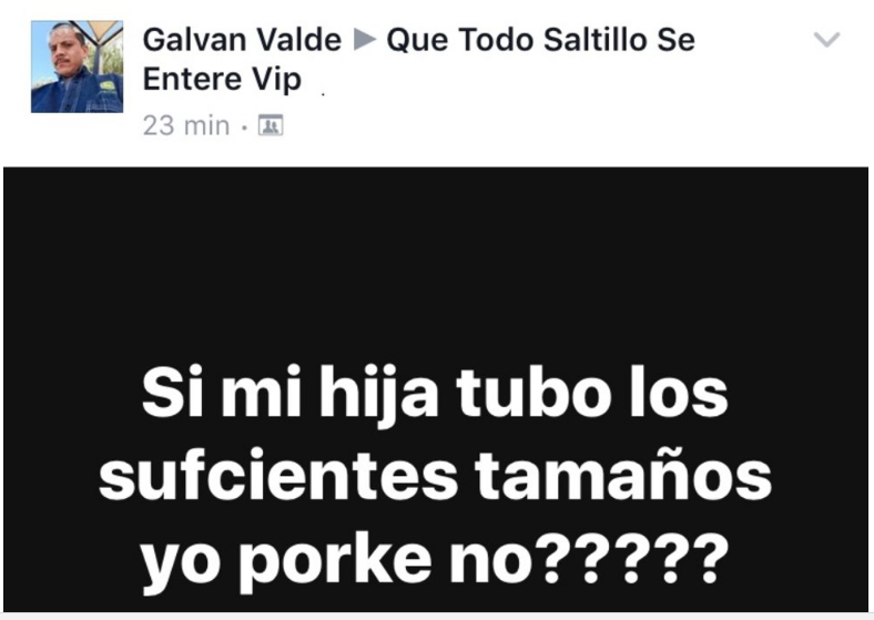 Padre saltillense de joven suicida amenaza con hacer lo mismo a través de Facebook