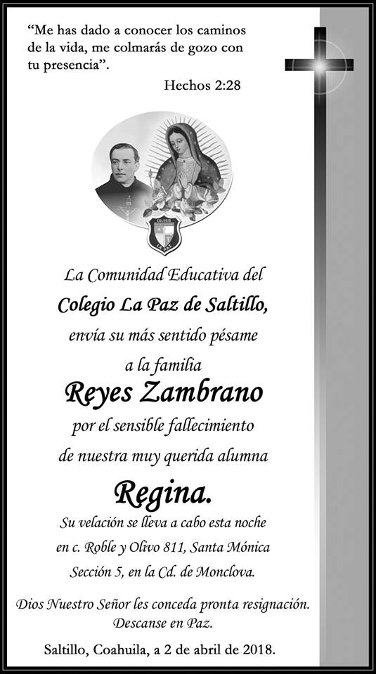 Tragedia en Monclova enluta al Colegio La Paz