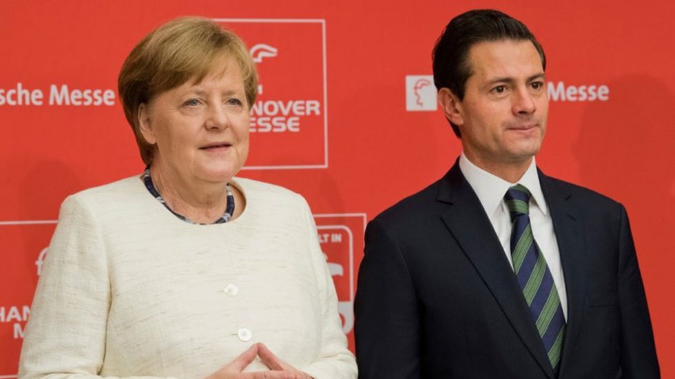 Merkel pide la implementación de pacto comercial entre la UE y México