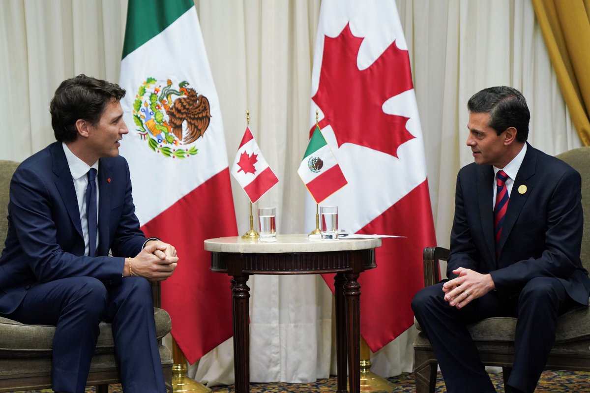 Peña y Trudeau hablan sobre renegociación del Tratado de Libre Comercio