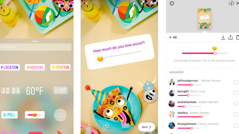 Instagram presenta emojis deslizables para hacer preguntas