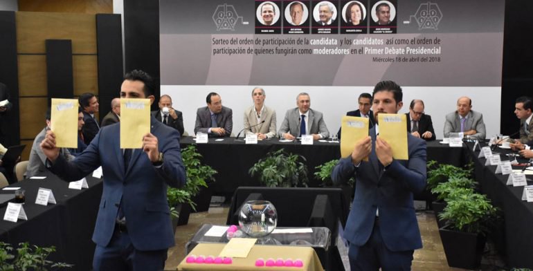 Sortea INE participación de candidatos durante segundo debate