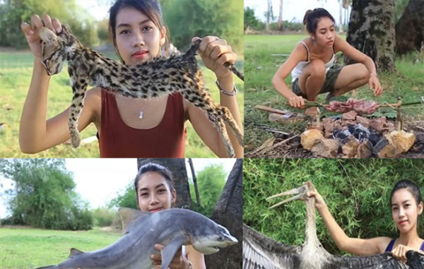VIDEO: Youtuber comía animales en peligro de extinción
