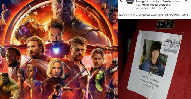 Joven cumplió a su amigo fallecido la promesa de ver “Avengers: Infinity War” juntos