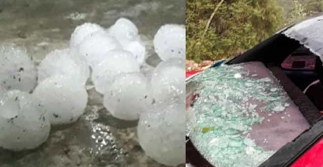 Granizos del tamaño de una manzana sorprendieron en Hidalgo