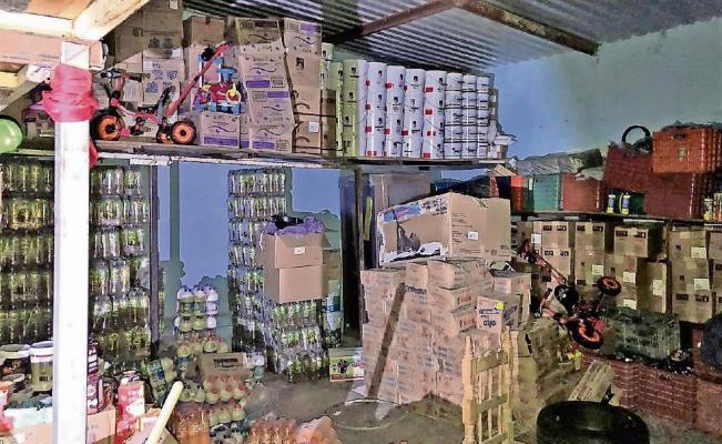 Recuperan siete toneladas de mercancía robada a tren