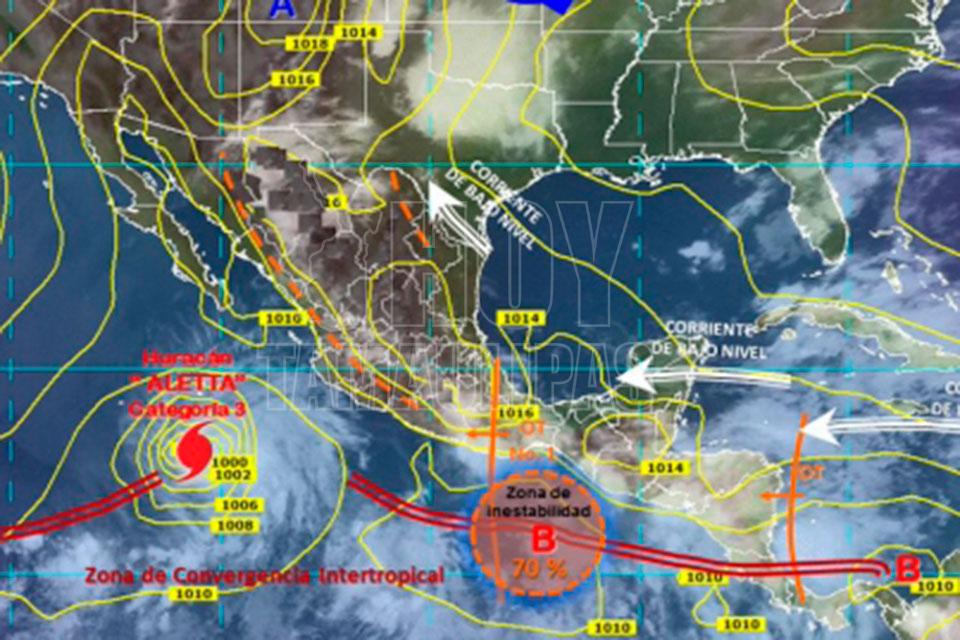 Aletta ya es huracán categoría 3