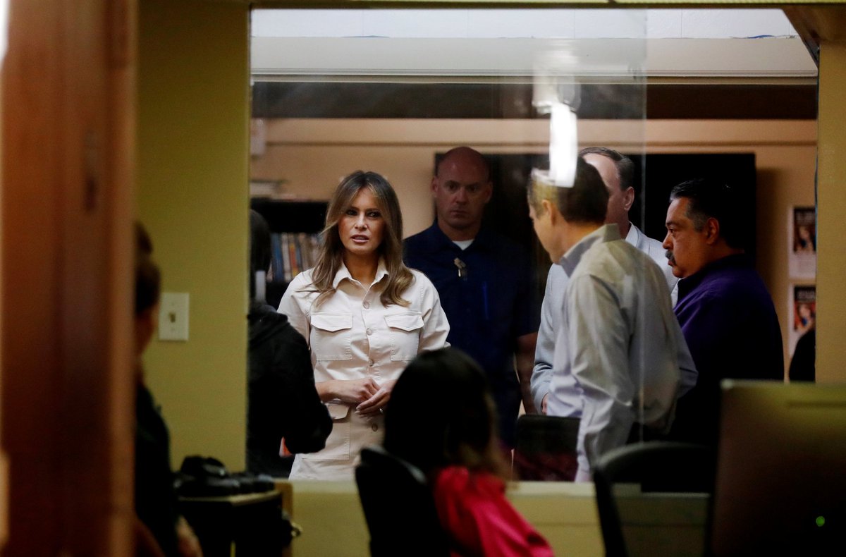 Melania Trump visita centros de detención de niños migrantes