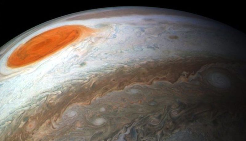 NASA publica nueva foto de corriente en chorro en Júpiter