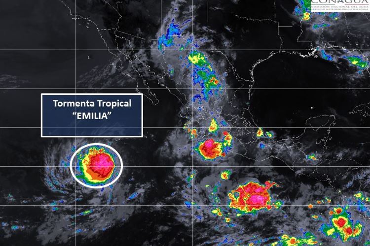 Tormenta tropical Emilia permanece alejada de costas nacionales