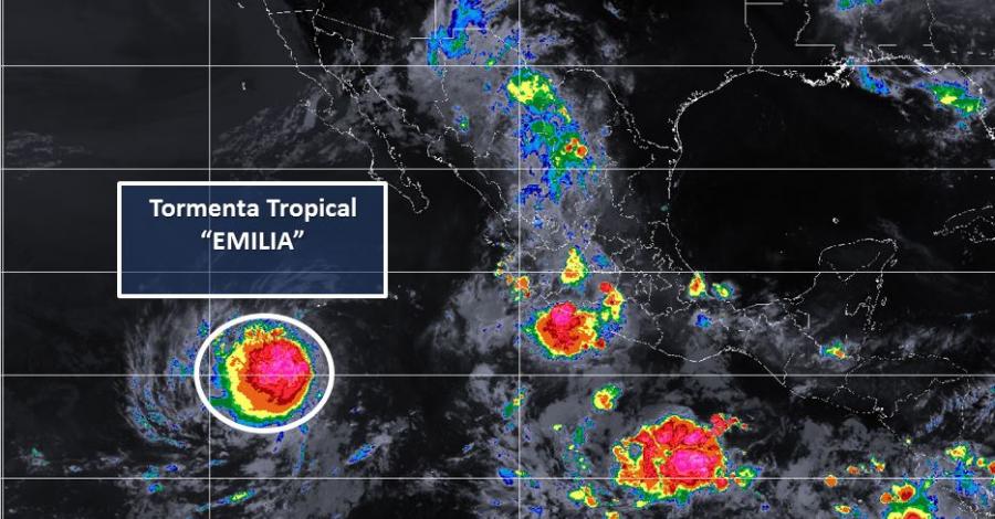 Tormenta tropical Emilia se aleja de costas nacionales